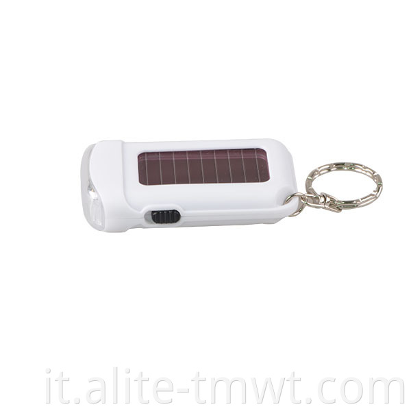 Torcia solare per portachiavi a LED personalizzata in plastica in plastica Mini PVC